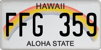 HI license plate FFG359