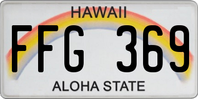 HI license plate FFG369