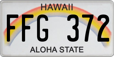 HI license plate FFG372