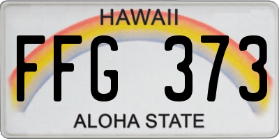 HI license plate FFG373