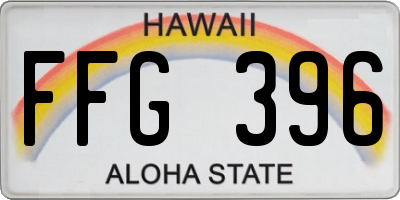 HI license plate FFG396