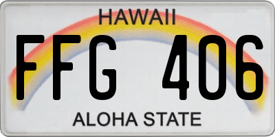 HI license plate FFG406