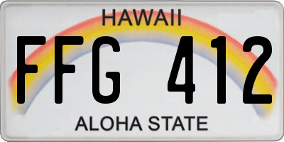 HI license plate FFG412