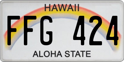 HI license plate FFG424