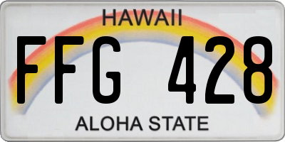 HI license plate FFG428