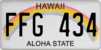HI license plate FFG434
