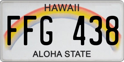 HI license plate FFG438