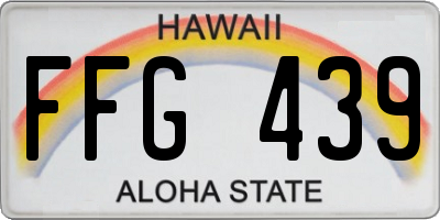 HI license plate FFG439