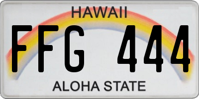 HI license plate FFG444