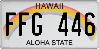 HI license plate FFG446