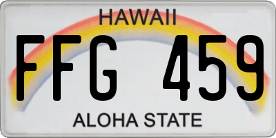 HI license plate FFG459