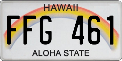 HI license plate FFG461