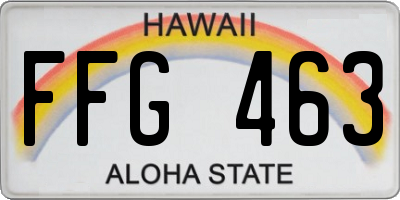 HI license plate FFG463