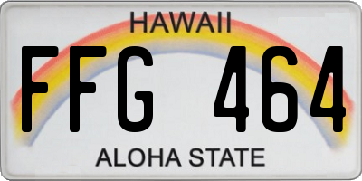 HI license plate FFG464