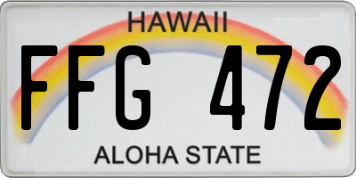 HI license plate FFG472