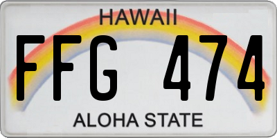 HI license plate FFG474