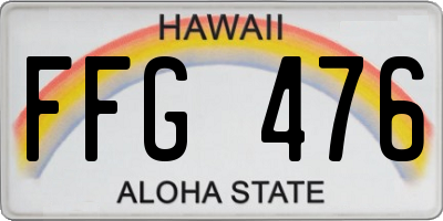 HI license plate FFG476