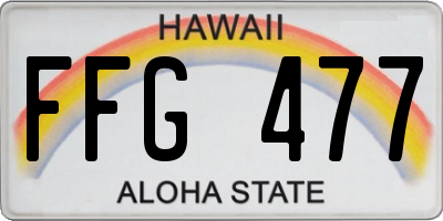 HI license plate FFG477
