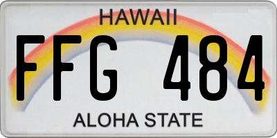HI license plate FFG484