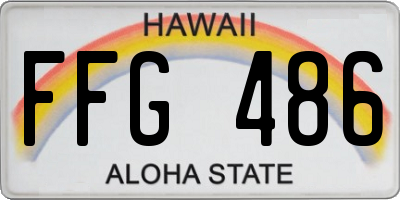 HI license plate FFG486