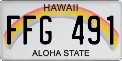 HI license plate FFG491