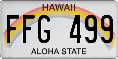 HI license plate FFG499