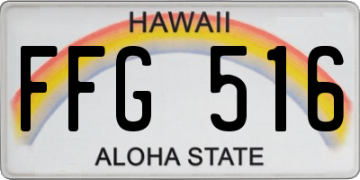 HI license plate FFG516