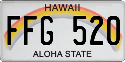 HI license plate FFG520