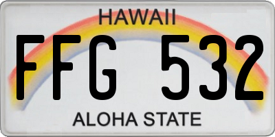 HI license plate FFG532