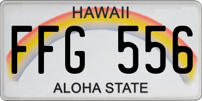 HI license plate FFG556