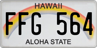 HI license plate FFG564