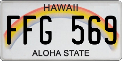 HI license plate FFG569