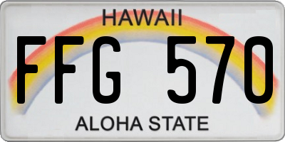 HI license plate FFG570