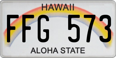 HI license plate FFG573