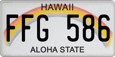 HI license plate FFG586