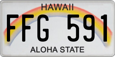 HI license plate FFG591