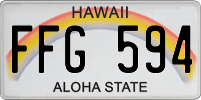 HI license plate FFG594