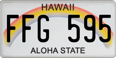 HI license plate FFG595