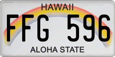 HI license plate FFG596