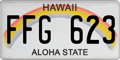 HI license plate FFG623