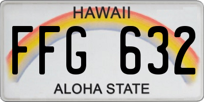 HI license plate FFG632