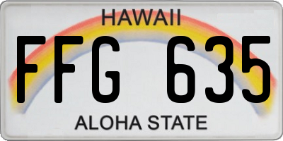 HI license plate FFG635