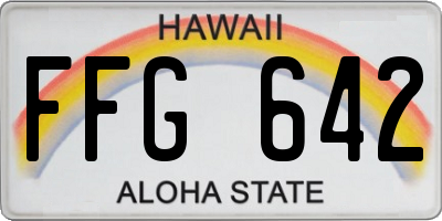 HI license plate FFG642
