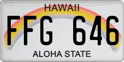 HI license plate FFG646