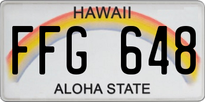 HI license plate FFG648