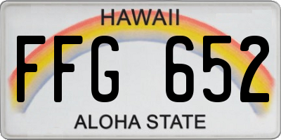 HI license plate FFG652