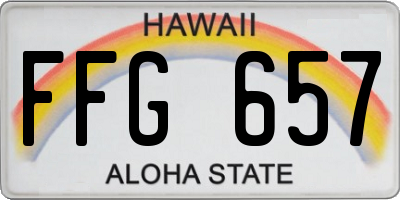 HI license plate FFG657