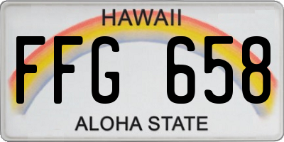 HI license plate FFG658