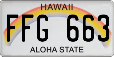 HI license plate FFG663