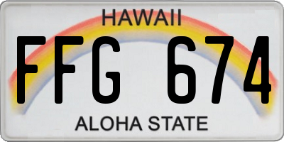 HI license plate FFG674